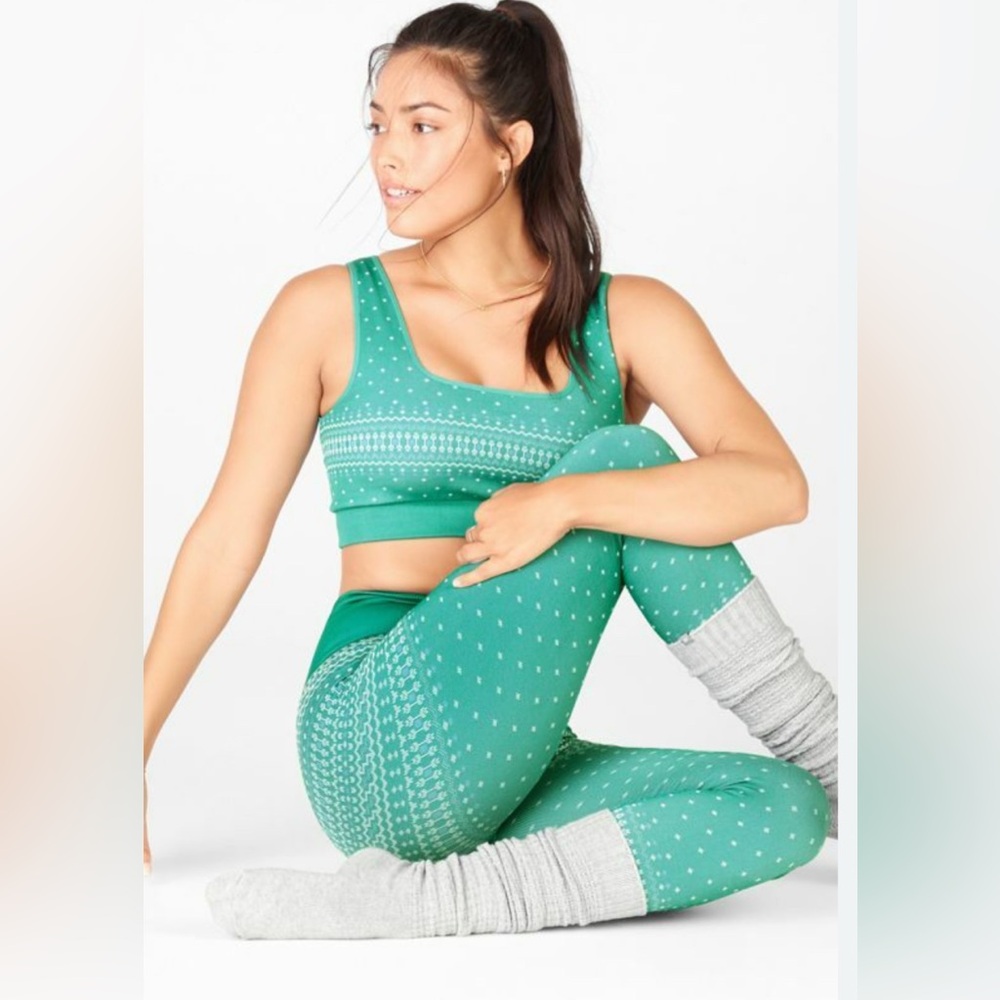Fabletics, High-Waisted, Seamless Fair Isle Legging. Size Small‎